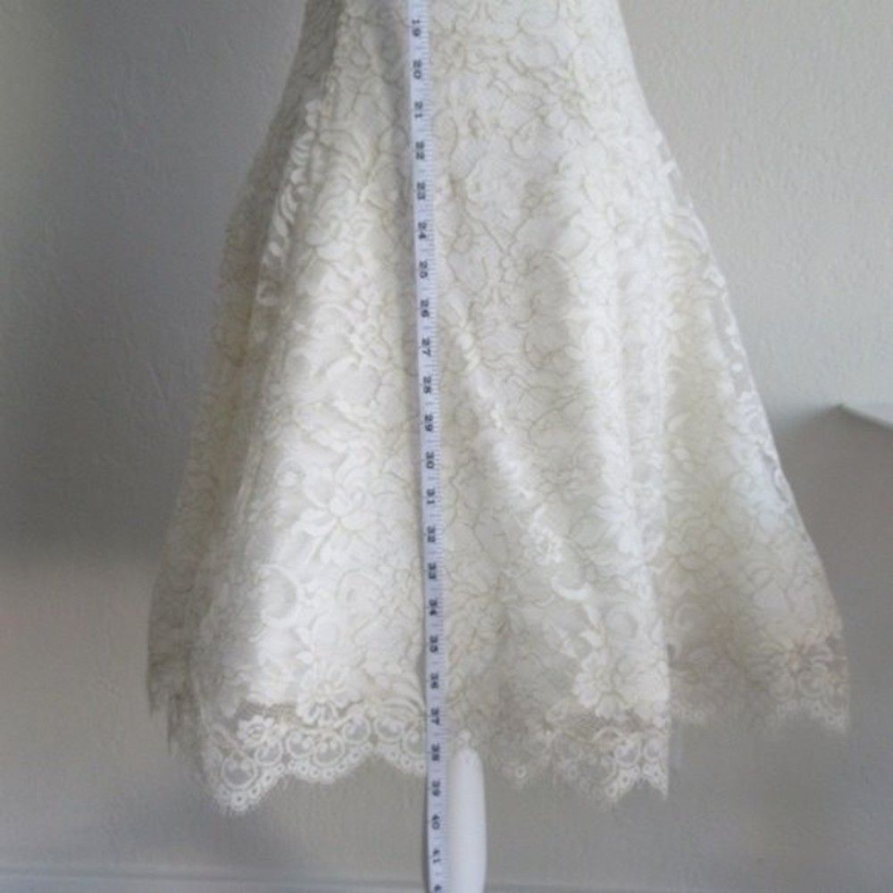 Marchesa Notte Ivory Lace Dress - Picture 10 of 13